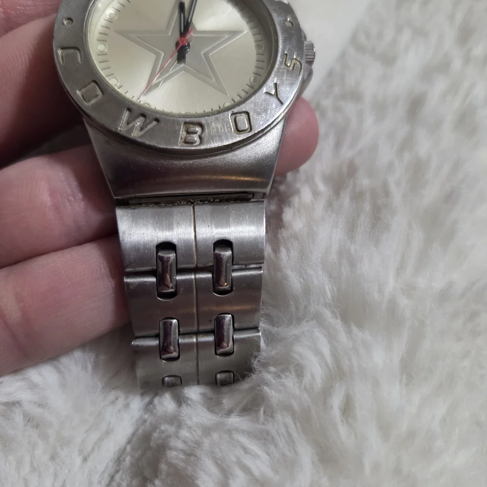 Dallas Cowboys Watch Gametime Silver Stainless‎ Steel NFL Quartz Watch Japan